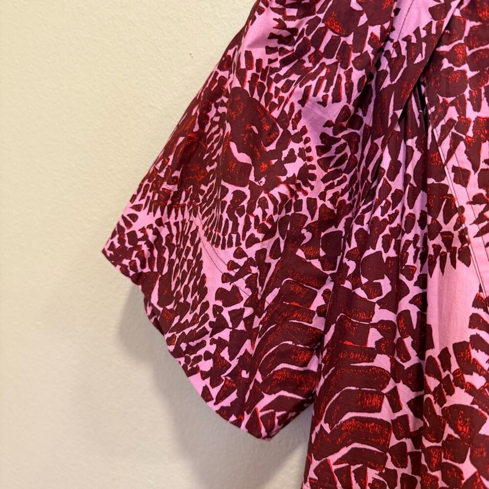 ALC Pink Floral Cotton Mini Dress 4 - Picture 10 of 14